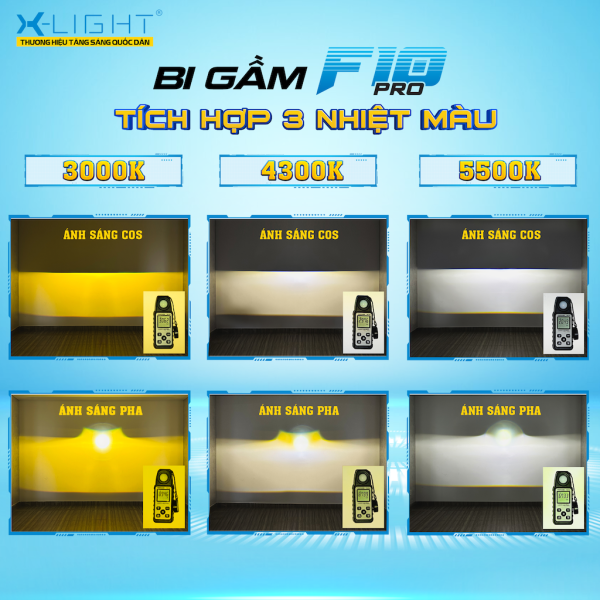 BI GẦM X-LIGHT F10 PRO 3 Chế Độ Màu - Hình ảnh 7