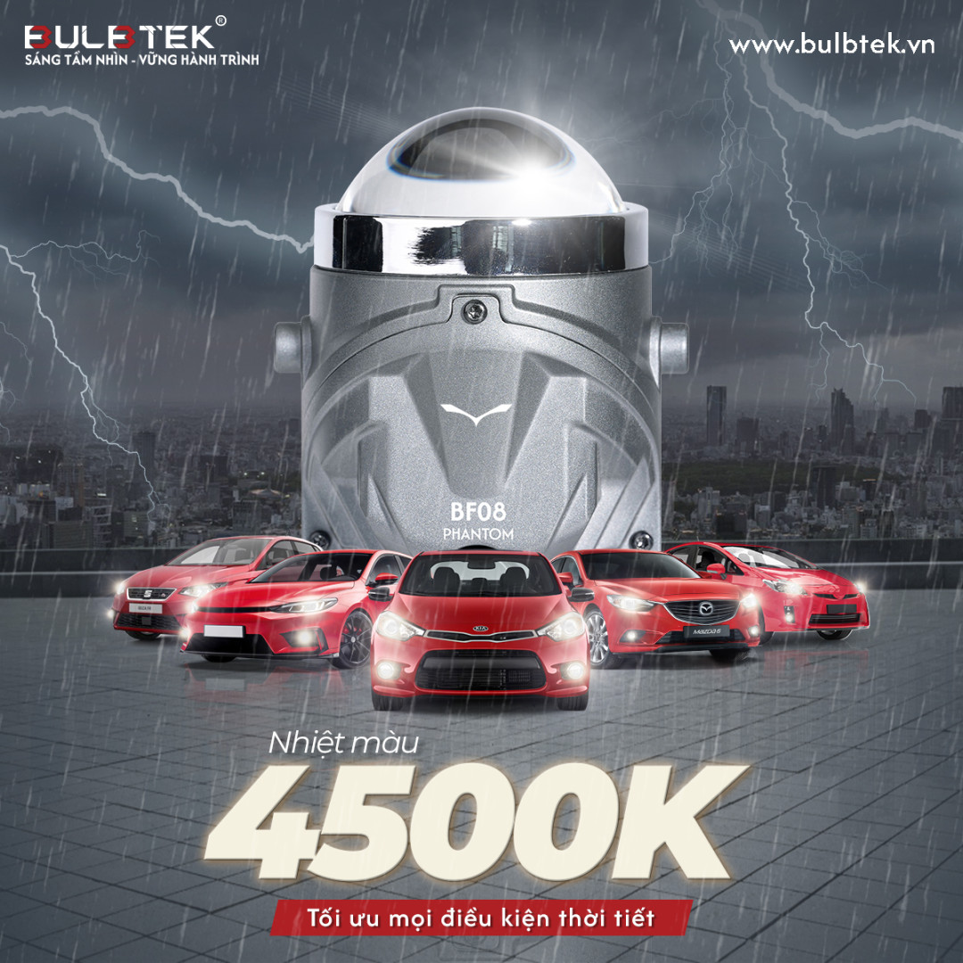 Nhiệt màu 4500K tối ưu mọi điều kiện thời tiết mang đến ánh sáng thời thượng