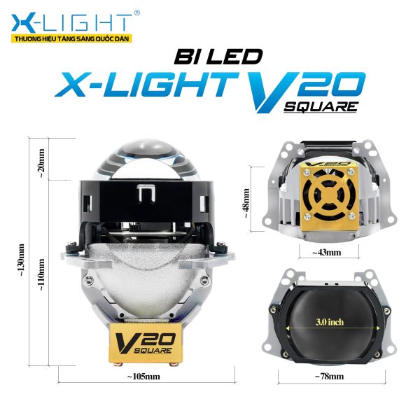 BI LED X-LIGHT V20 SQUARE - Hình ảnh 6