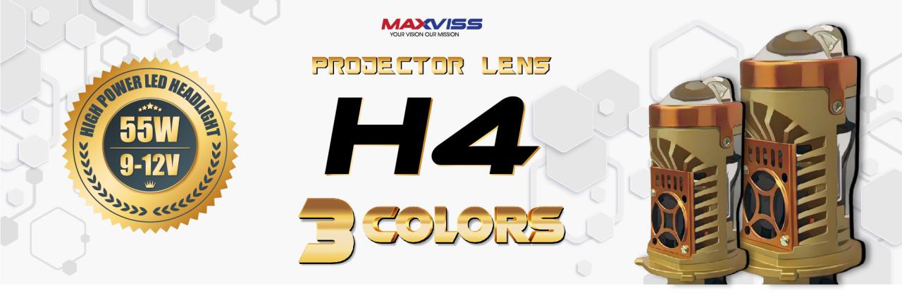 BI LED MAXVISS H4 MINI 3 CHẾ ĐỘ