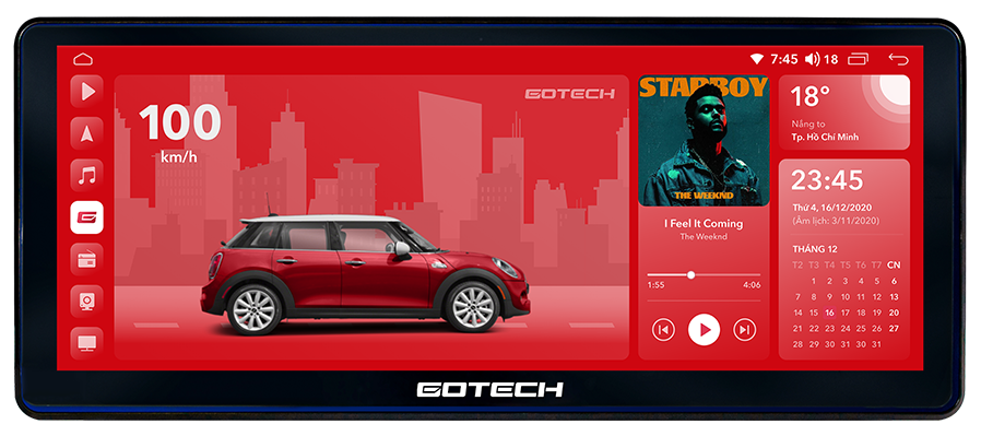 Màn hình Ô Tô Thông Minh GOTECH GT12.3i với kích thước lớn lên đến 12.3 inch là một điểm nổi bật, tạo ra không gian trải nghiệm độc đáo và đỉnh cao chưa từng có trong thế giới ô tô. Độ phân giải 1920x720 mang lại hình ảnh sắc nét, sống động, đảm bảo mọi chi tiết hiển thị trên màn hình đều rõ ràng và chân thực.