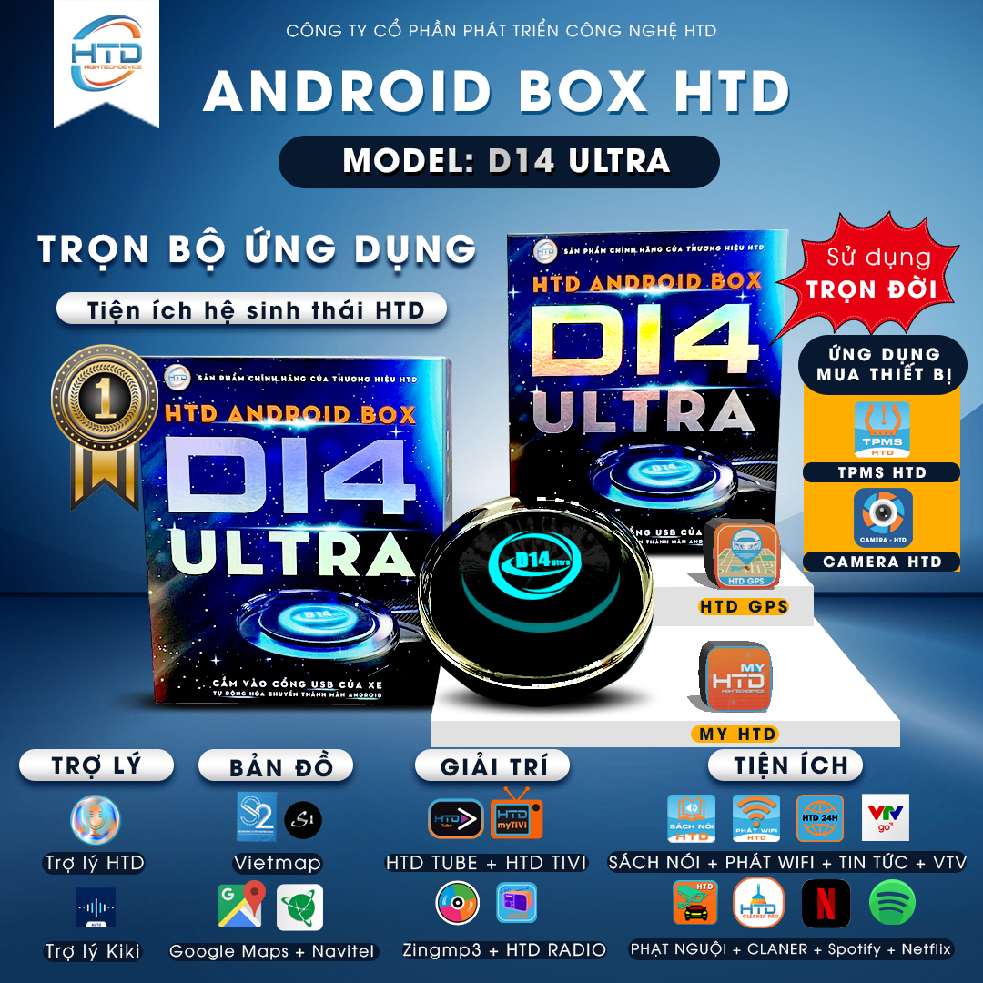 Android box cho ô tô D14 ultra tính năng