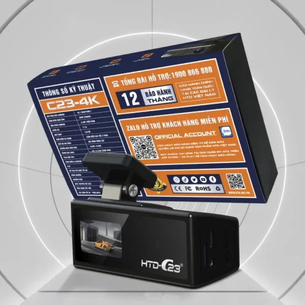 Camera hành trình ô tô HTD-C23 4K ADAS - Hình ảnh 4