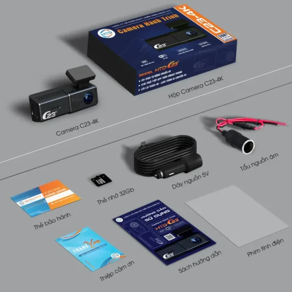 Camera hành trình ô tô HTD-C23 4K ADAS - Hình ảnh 3