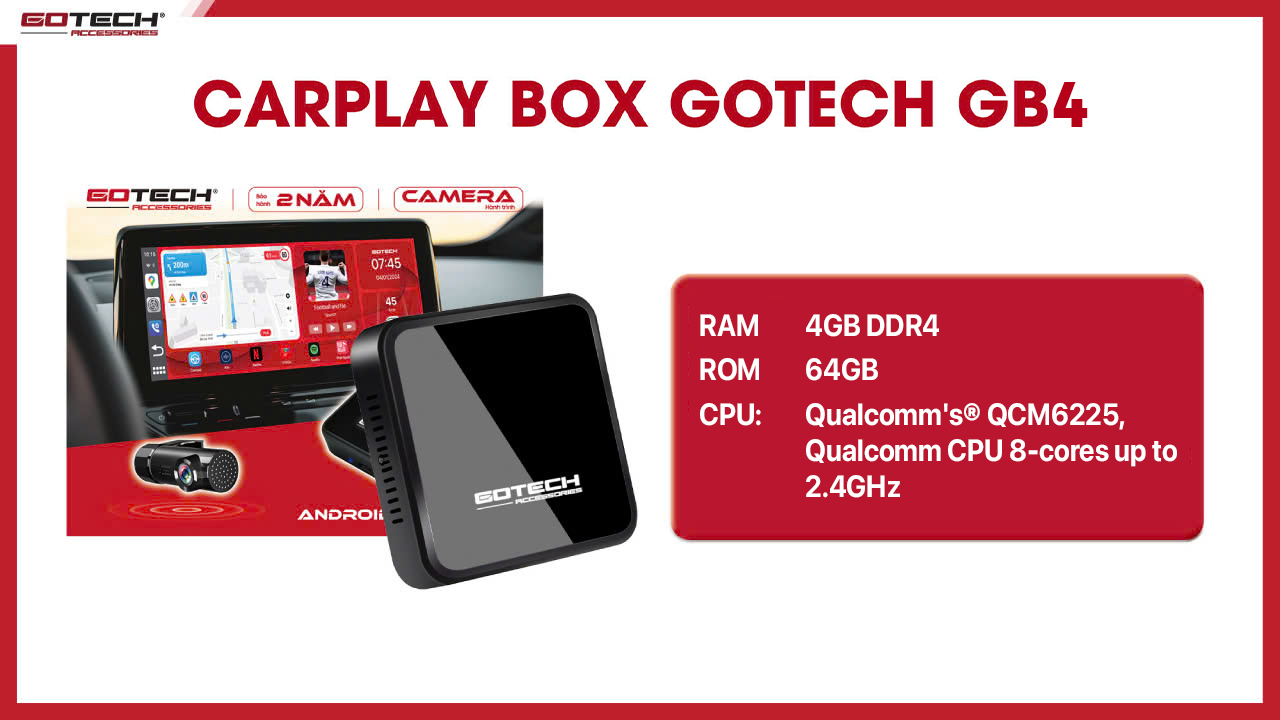 Android Box Gotech GB4 cấu hình cao, trải nghiệm mượt mà
