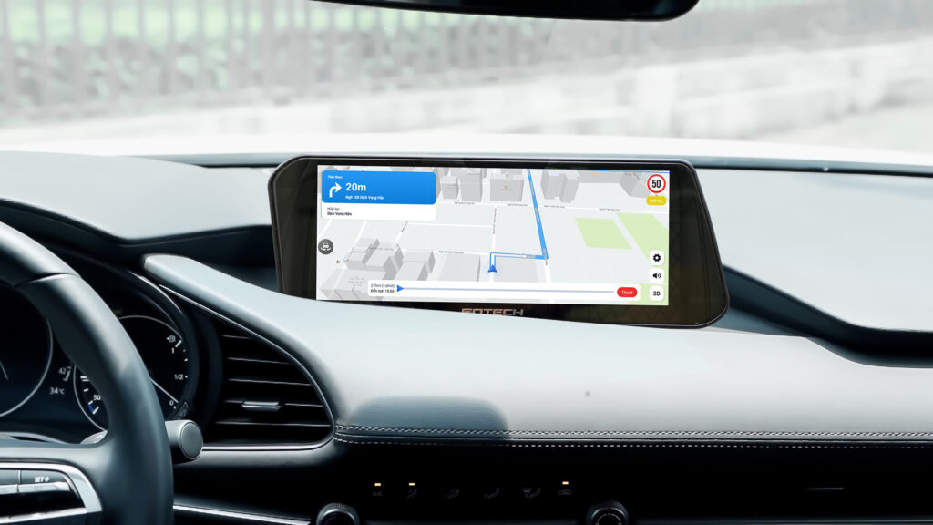 Chỉ đường thông minh trên màn hình Gotech GT Mazda New 360