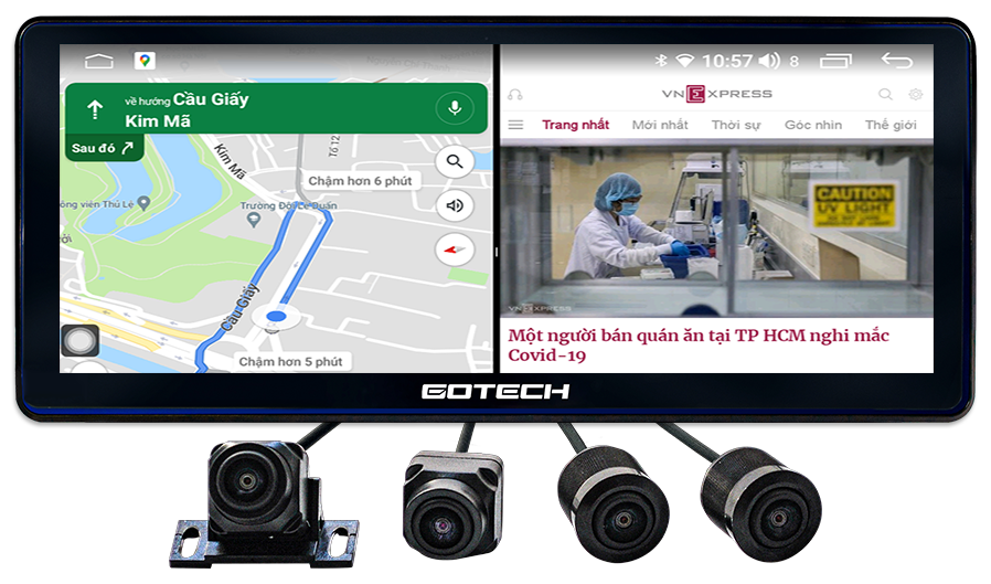 Trải nghiệm đa nhiệm mượt mà trên màn hình GOTECH GT12.3i 360 mang đến sự linh hoạt và thuận lợi trong quá trình sử dụng, giúp tối ưu hóa trải nghiệm lái xe thông minh của bạn.