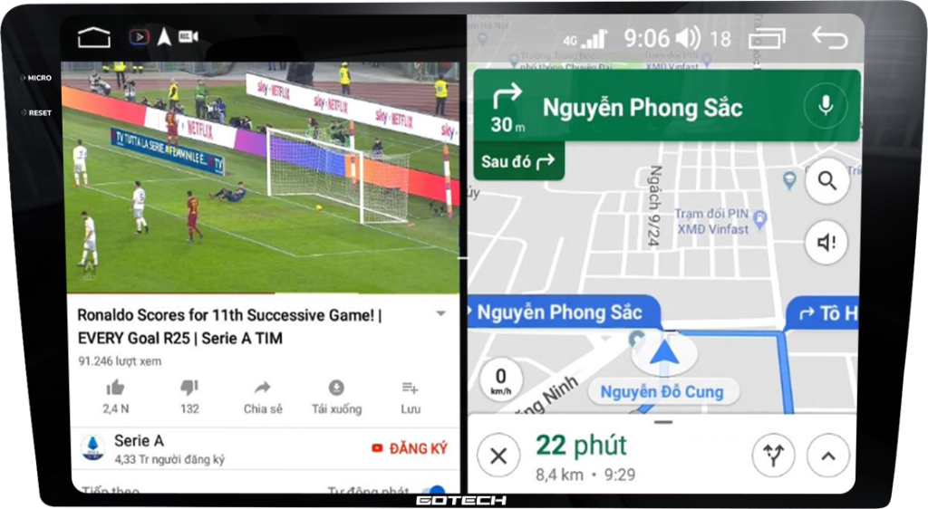 Màn hình Gotech GT2K cấu hình mạnh mẽ, đa nhiệm mượt mà