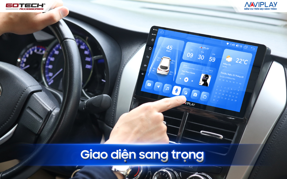 Màn hình ô tô thông minh NVP4 thiết kế sang trọng