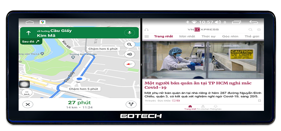 Màn hình đa nhiệm của GOTECH GT12.3i mở ra một thế giới mới, nơi bạn có thể cùng lúc thưởng thức giải trí, sử dụng định hướng và quản lý các ứng dụng một cách thuận lợi, không gián đoạn.