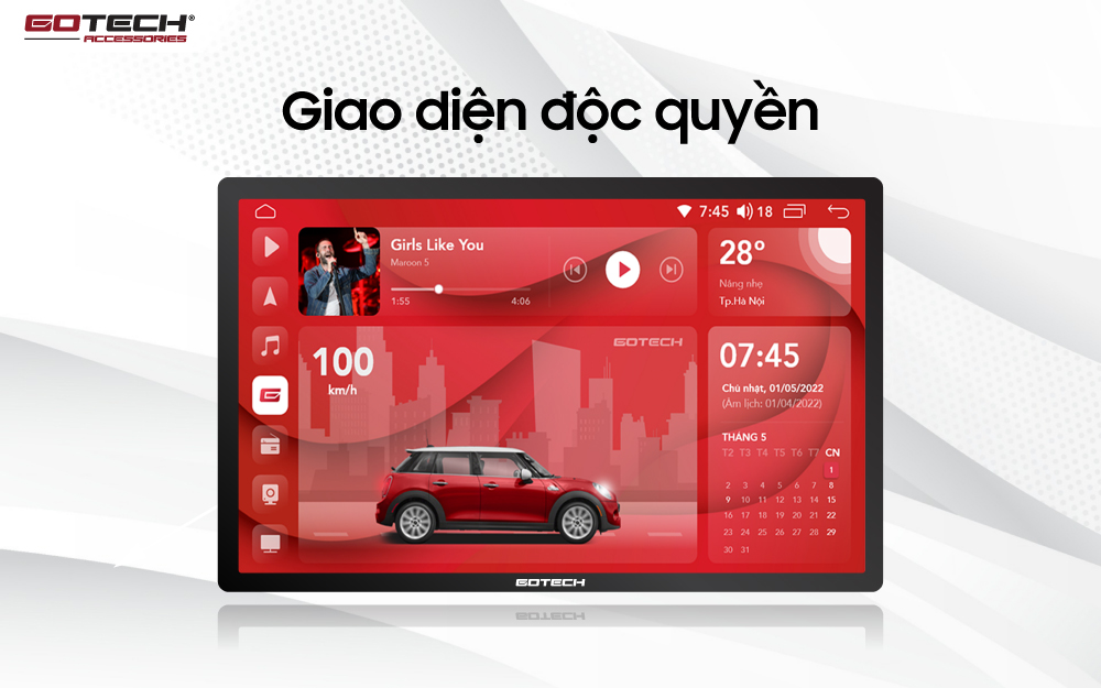 Màn hình ô tô Gotech GT11.5I 360 thiết kế giao diện độc quyền