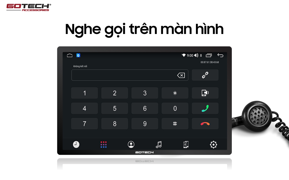 Màn hình ô tô Gotech GT11.5I 360 thuận tiện nghe gọi