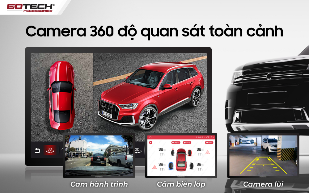 Màn hình ô tô Gotech GT11.5I 360 quan sát toàn cảnh